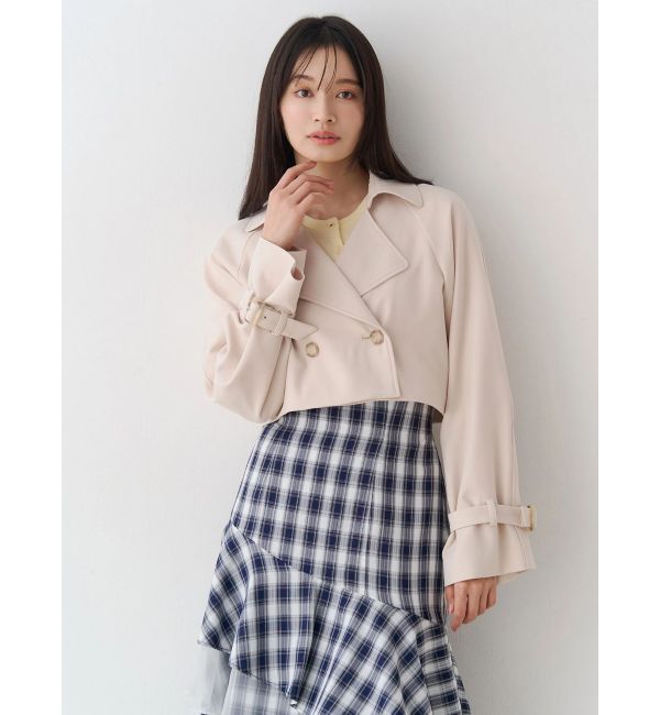 MERCURYDUO「【セットアップ着用可】ショートトレンチコート」|トレンチコート|
