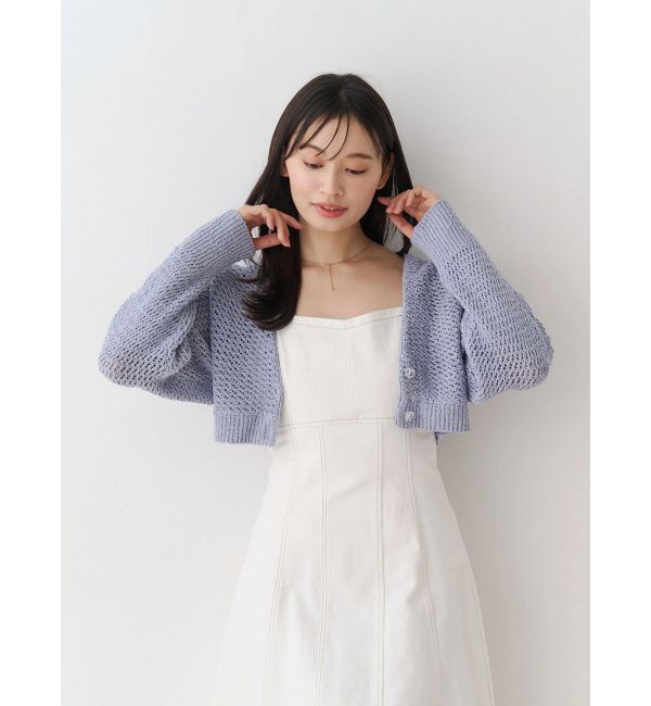 MERCURYDUO「クリアボタン使いボレロ」|カーディガン|
