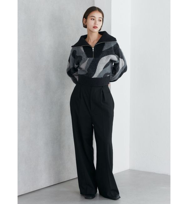 MURUA「ハーフジップフェザーニット」|ニット・セーター|