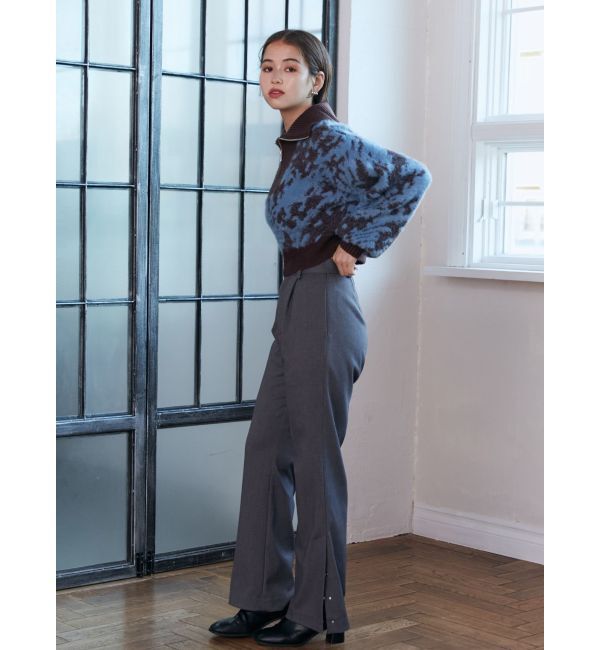 MURUA「ハーフジップフェザーニット」|ニット・セーター|