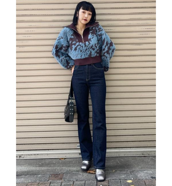 MURUA「ハーフジップフェザーニット」|ニット・セーター|