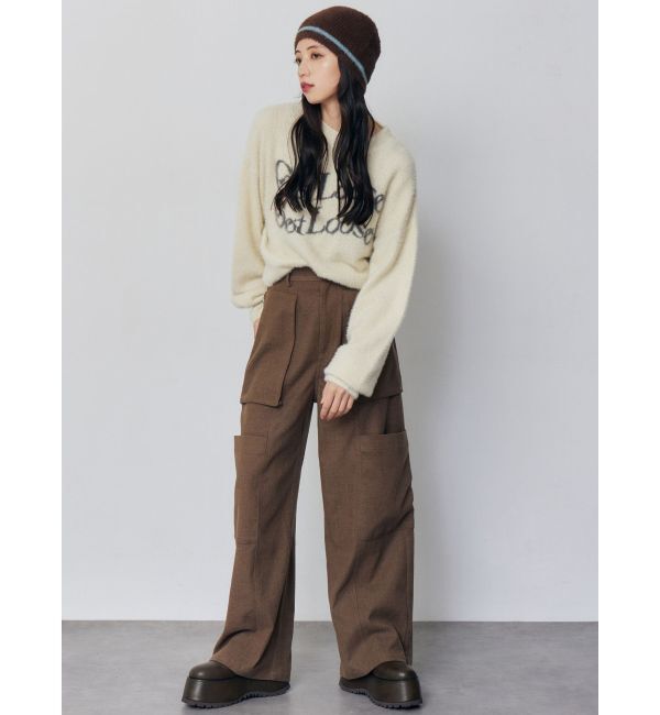 MURUA「ミニシャギーロゴニット」|ニット・セーター|