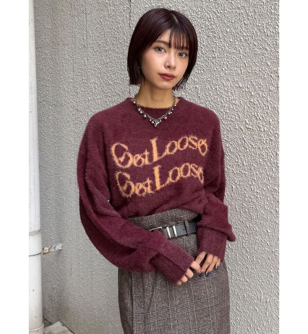 MURUA「ミニシャギーロゴニット」|ニット・セーター|