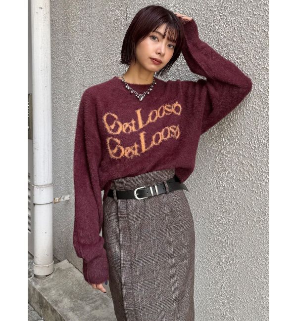 MURUA「ミニシャギーロゴニット」|ニット・セーター|