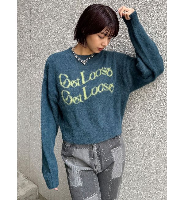 MURUA「ミニシャギーロゴニット」|ニット・セーター|