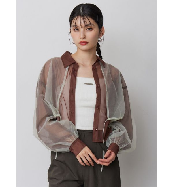 MURUA「チュールレイヤードシャツ」|シャツ・ブラウス|