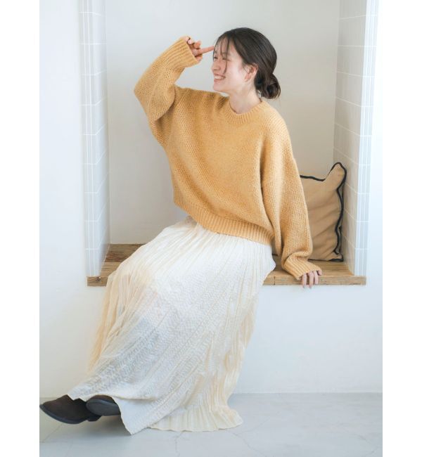 Ungrid「カラーモヘヤ混ルーズニット」|ニット・セーター|