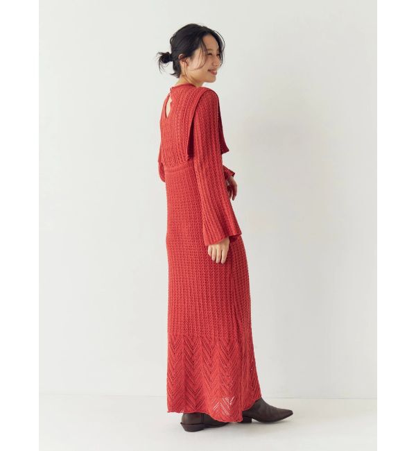 Ungrid「透かし編みニットワンピース」|ワンピース|