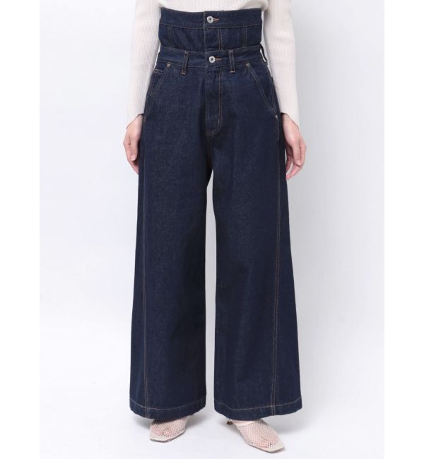 LAGUNAMOON「ハイウエストデニムバギーパンツ」|デニム|