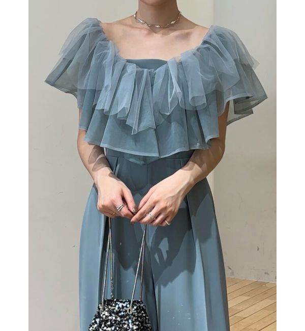 LAGUNAMOON「LADYチュールカラーベアパンツドレス」|ドレス|