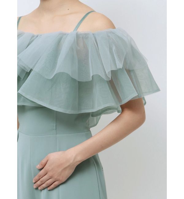 LAGUNAMOON「LADYチュールカラーベアパンツドレス」|ドレス|