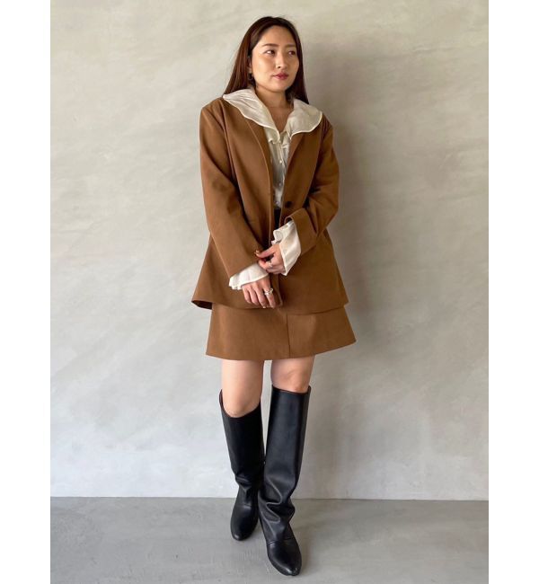 LAGUNAMOON「スエードライクジャケット」|テーラードジャケット|