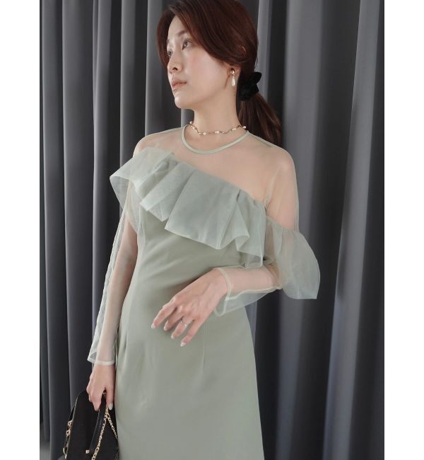LAGUNAMOON「LADYアシンメトリーフリルドレス」|ドレス|