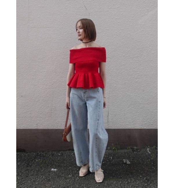 LAGUNAMOON「セミワイドカーブデニムパンツ」|デニム|