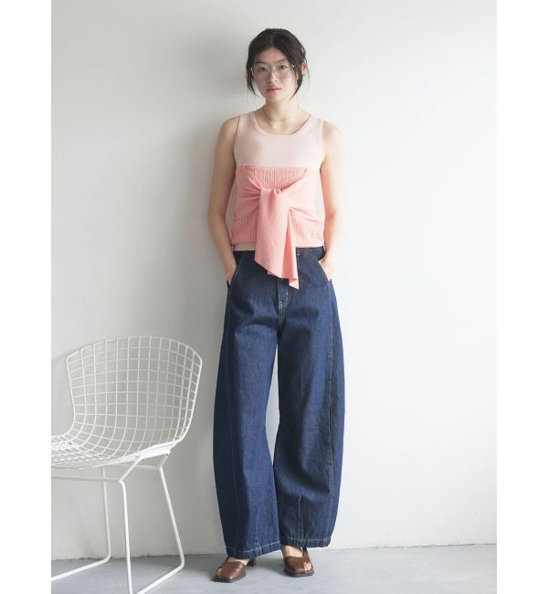 LAGUNAMOON「セミワイドカーブデニムパンツ」|デニム|