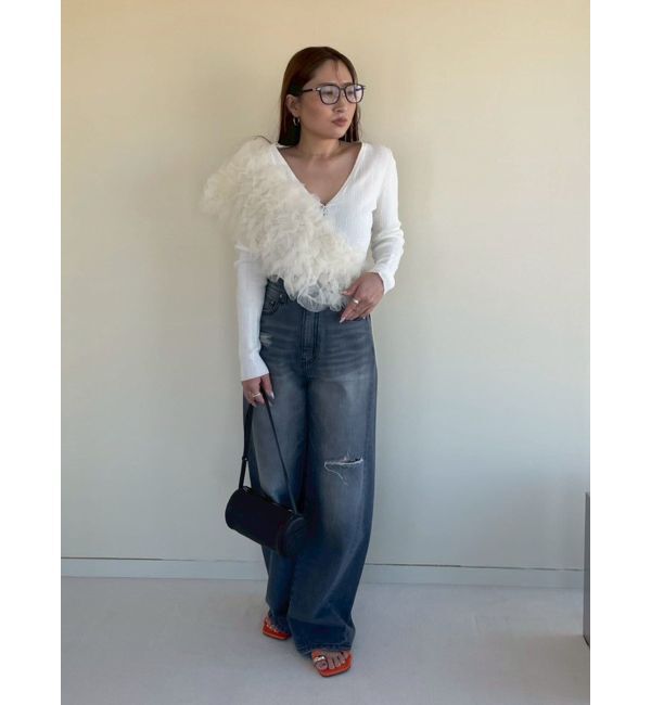 LAGUNAMOON「コットンアイレットニットカーディガン」|カーディガン|