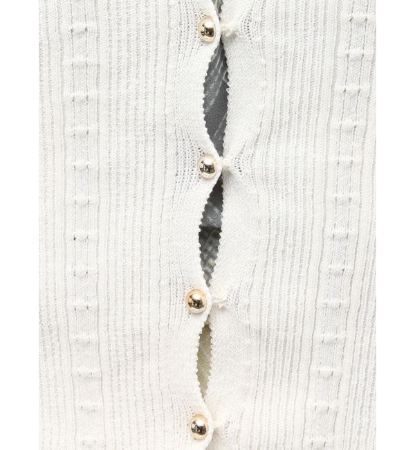 LAGUNAMOON「コットンアイレットニットカーディガン」|カーディガン|