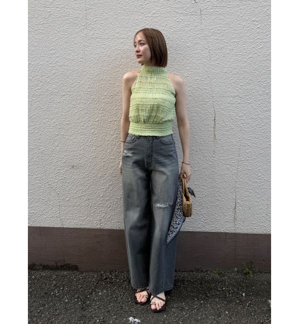 LAGUNAMOON「ボウタイシャーリングブラウス」|シャツ・ブラウス|