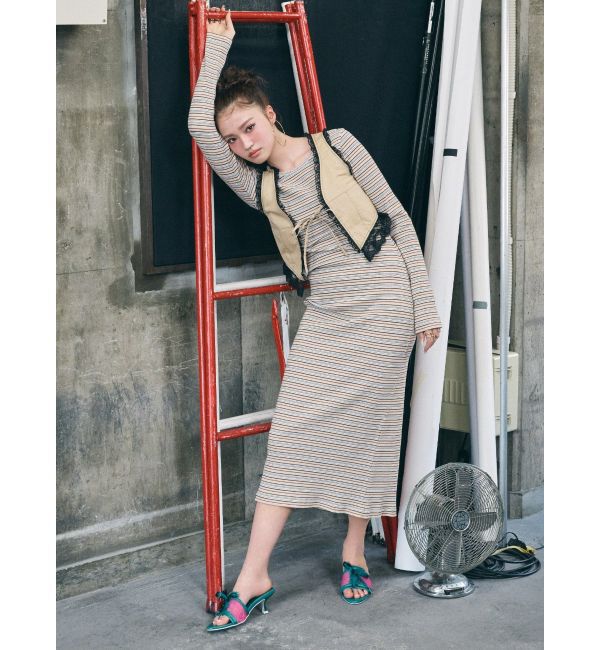 EVRIS「レースアップヒールサンダル」|サンダル|