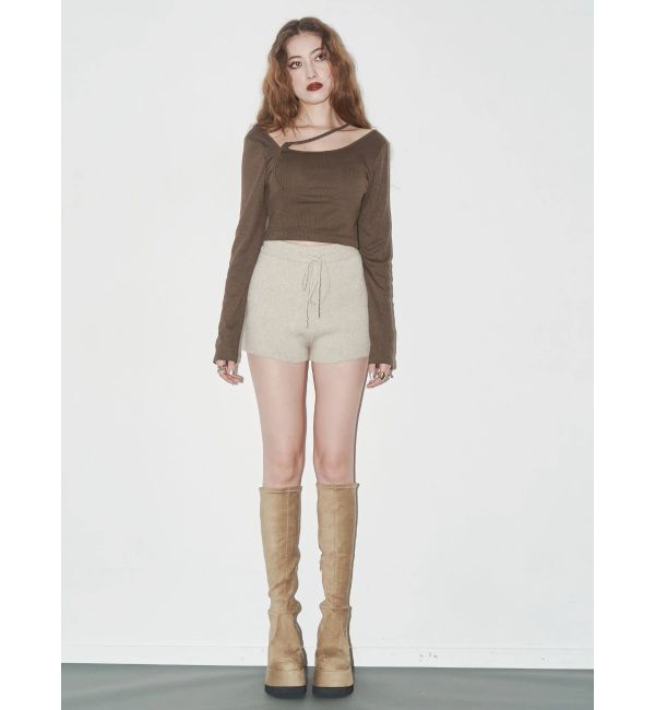 EVRIS「ストラップリブカットトップス」|Tシャツ・カットソー|