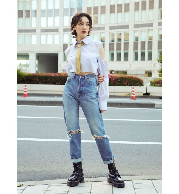 jouetie「オープンショルダータイシャツ」|シャツ・ブラウス|