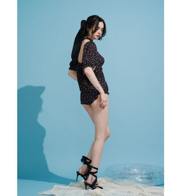 jouetie「フラワーパフスリーブモノキニ」|コンビネゾン|