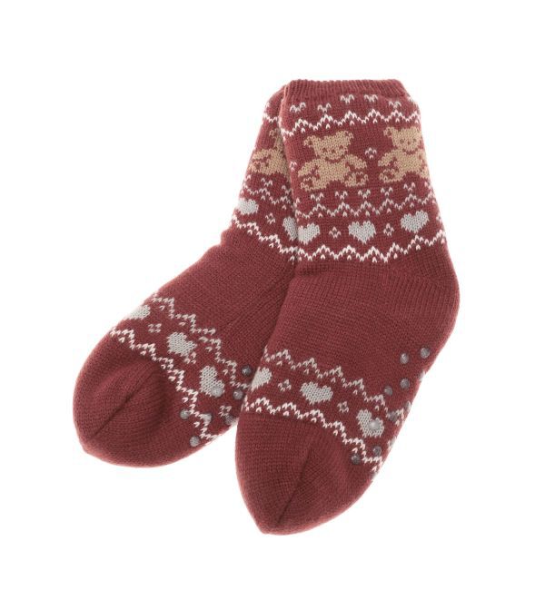 merry jenny「もこもこbear knit socks」|ソックス|