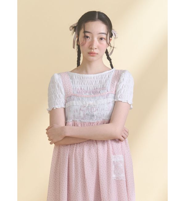 merry jenny「petit flower sheer switchワンピース」|ワンピース|