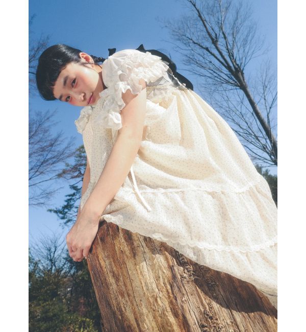 merry jenny「petit flower sheer switchワンピース」|ワンピース|