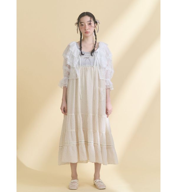 merry jenny「petit flower sheer switchワンピース」|ワンピース|