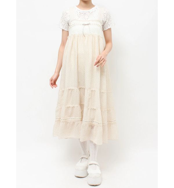 merry jenny「petit flower sheer switchワンピース」|ワンピース|