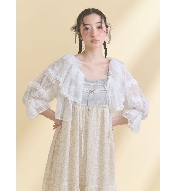 merry jenny「petit flower sheer switchワンピース」|ワンピース|