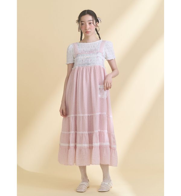 merry jenny「petit flower sheer switchワンピース」|ワンピース|