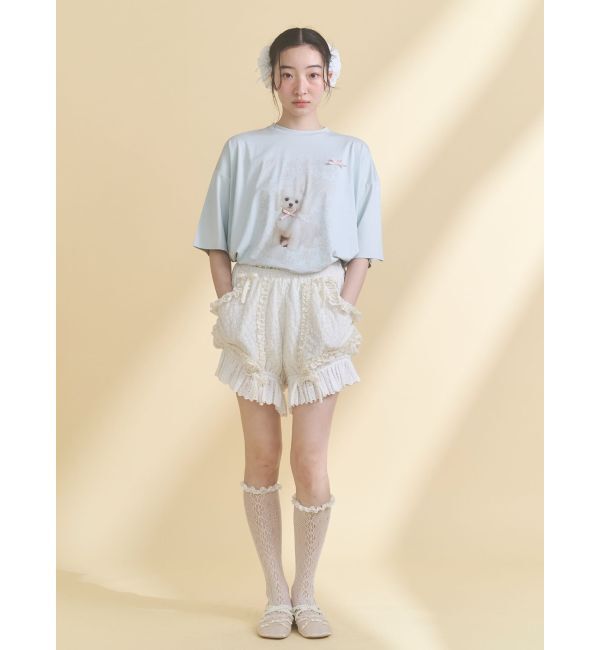 merry jenny「ribbon dog collage tee」|Tシャツ・カットソー|