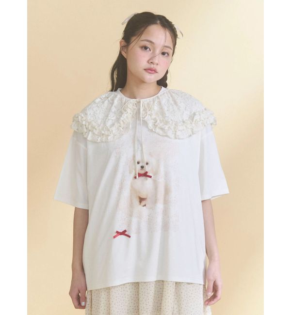 merry jenny「ribbon dog collage tee」|Tシャツ・カットソー|