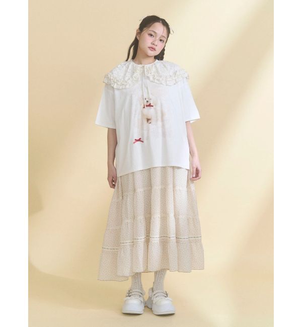 merry jenny「ribbon dog collage tee」|Tシャツ・カットソー|