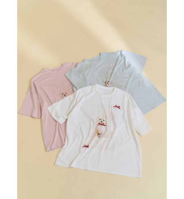 merry jenny「ribbon dog collage tee」|Tシャツ・カットソー|
