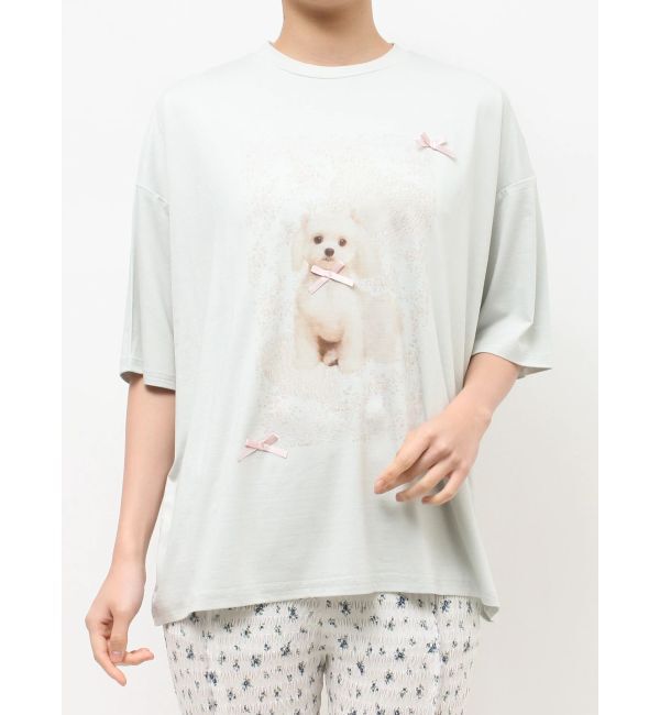 merry jenny「ribbon dog collage tee」|Tシャツ・カットソー|