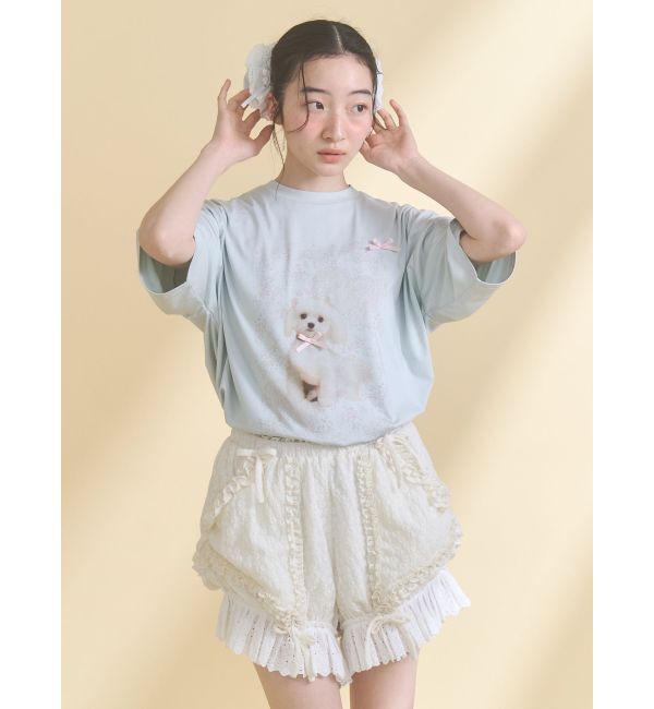 merry jenny「ribbon dog collage tee」|Tシャツ・カットソー|