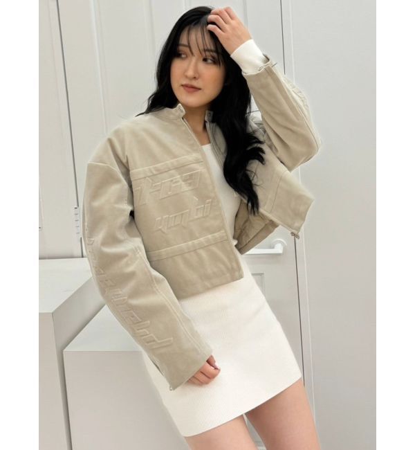 GYDA「フェイクスウェードエンボスブルゾン」|ブルゾン・スタジャン|