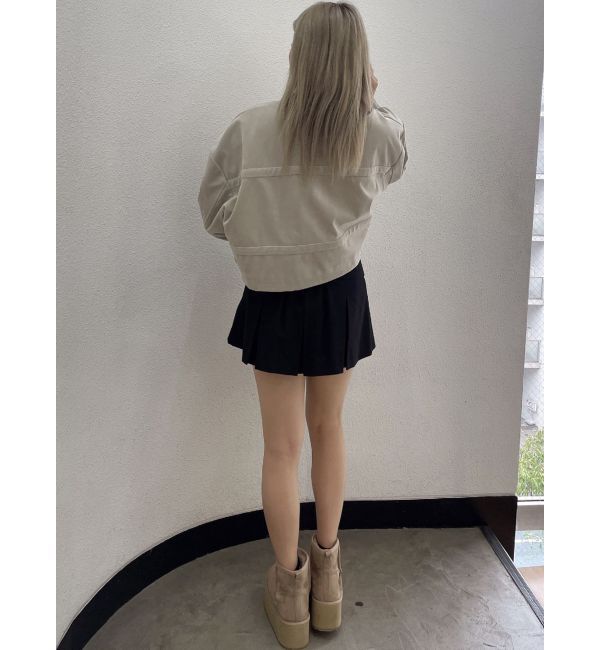 GYDA「フェイクスウェードエンボスブルゾン」|ブルゾン・スタジャン|