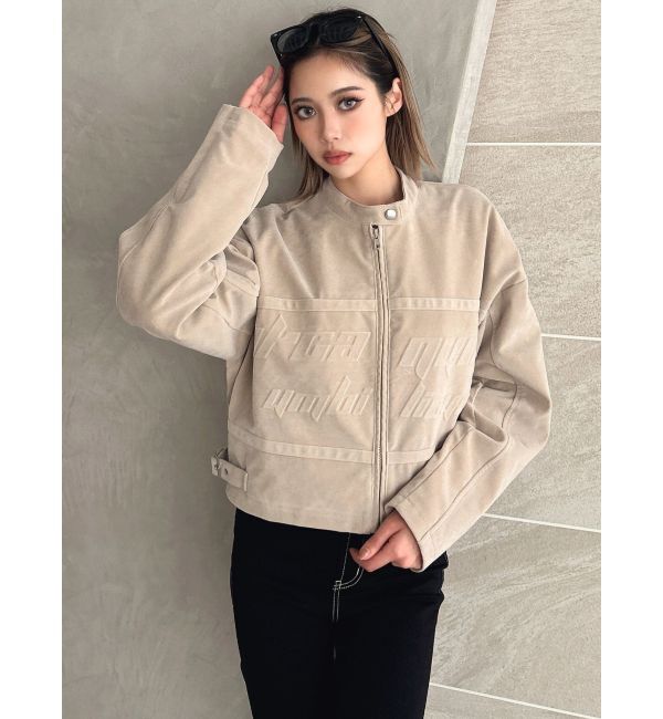 GYDA「フェイクスウェードエンボスブルゾン」|ブルゾン・スタジャン|