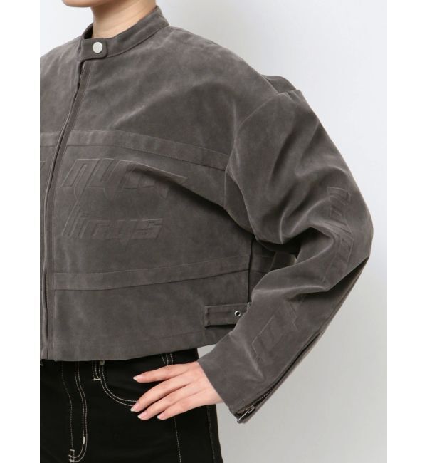 GYDA「フェイクスウェードエンボスブルゾン」|ブルゾン・スタジャン|