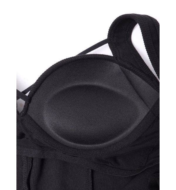 GYDA「クロスバインダーリブロンパース」|オールインワン|