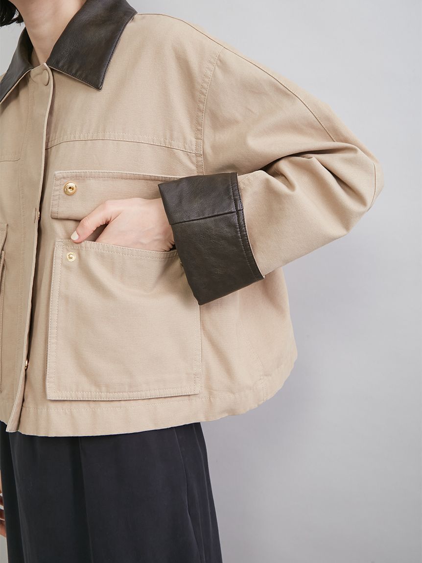 Mila Owen「ショートテントシルエットハンティングジャケット」|ミリタリージャケット|