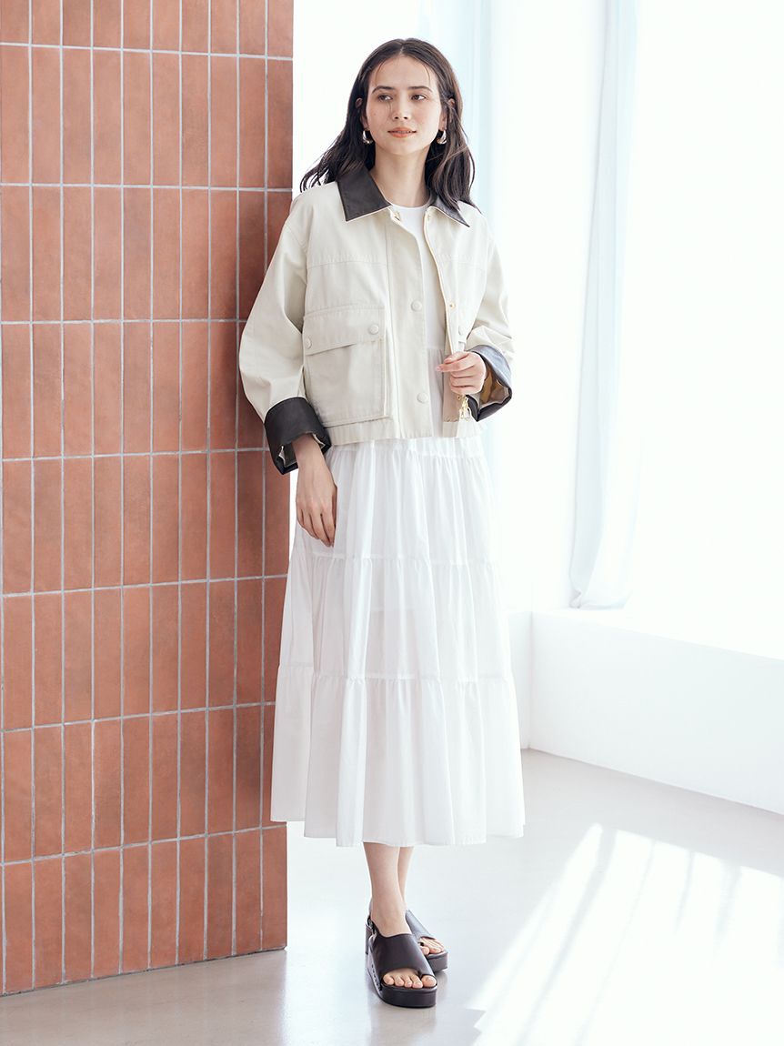 Mila Owen「ショートテントシルエットハンティングジャケット」|ミリタリージャケット|