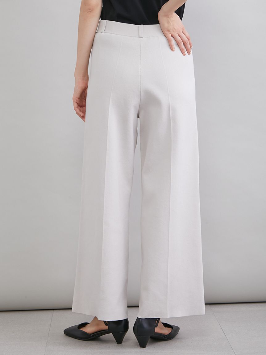 Mila Owen「センタープレス風ニットパンツ」|チノ|