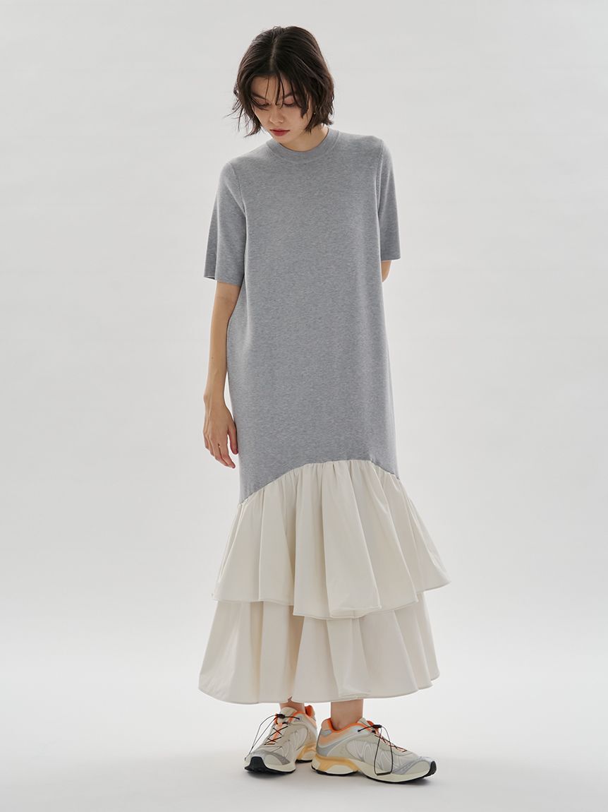 emmi atelier「ニットドッキングワンピース」|ワンピース|