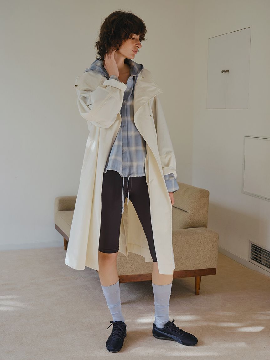 emmi atelier「チェックフーディーシャツ」|シャツ・ブラウス|