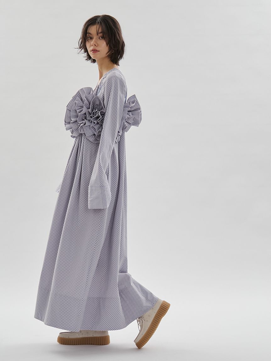 emmi atelier「チェックフリルビスチェ【セットアップ対応】」|ベスト・ジレ|